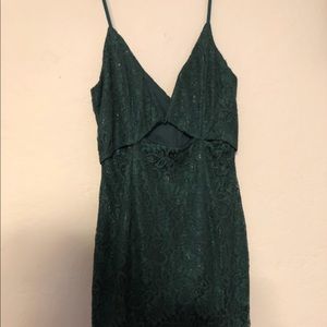Emerald green dress